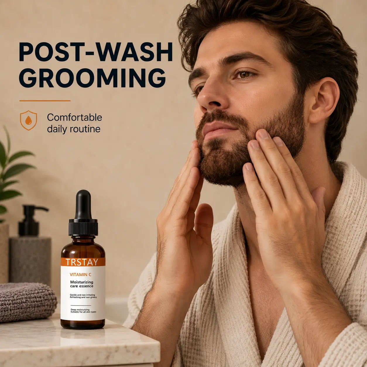 Men’s Beard Moisturizing Serum Nourishing Beard Care for Soft Smooth Looking Facial Hair