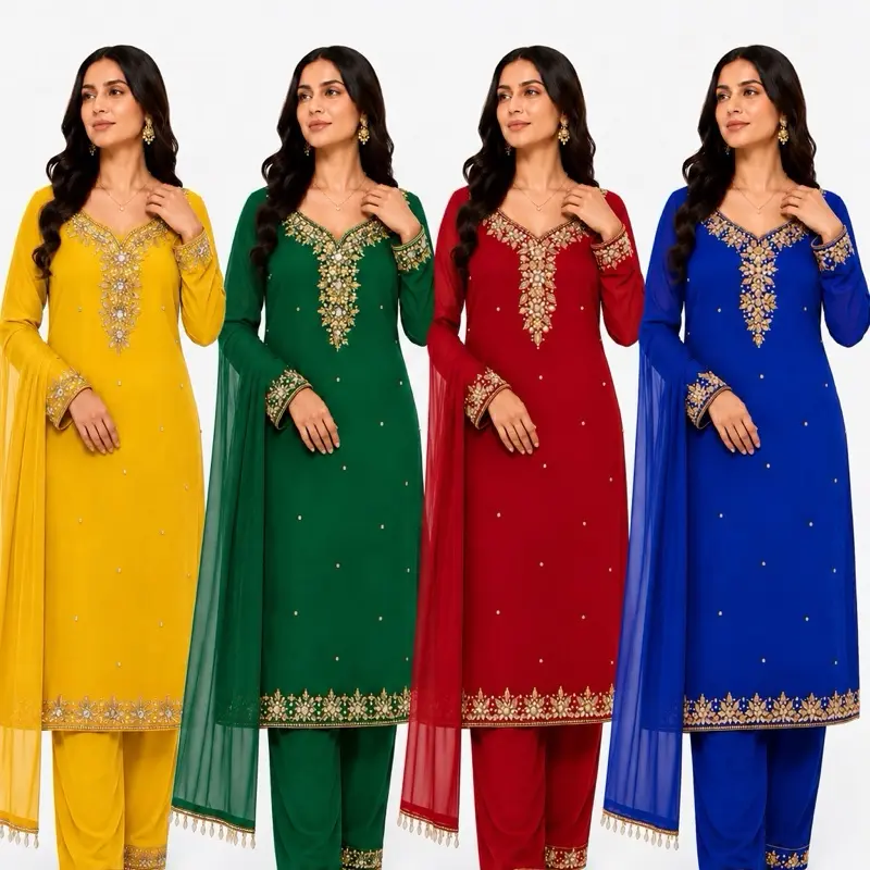 Women's Handcrafted Long Salwar Kurta Suits Women's Handcrafted Long Salwar Kurta Suits