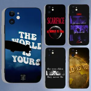 Scarfaces The World Is Yours Phone Case For iPhone 17,16,15,14,13,12,11,XS,XR,X,8,7,Pro,Max,Plus,Mini Silicone Black Cover Shell