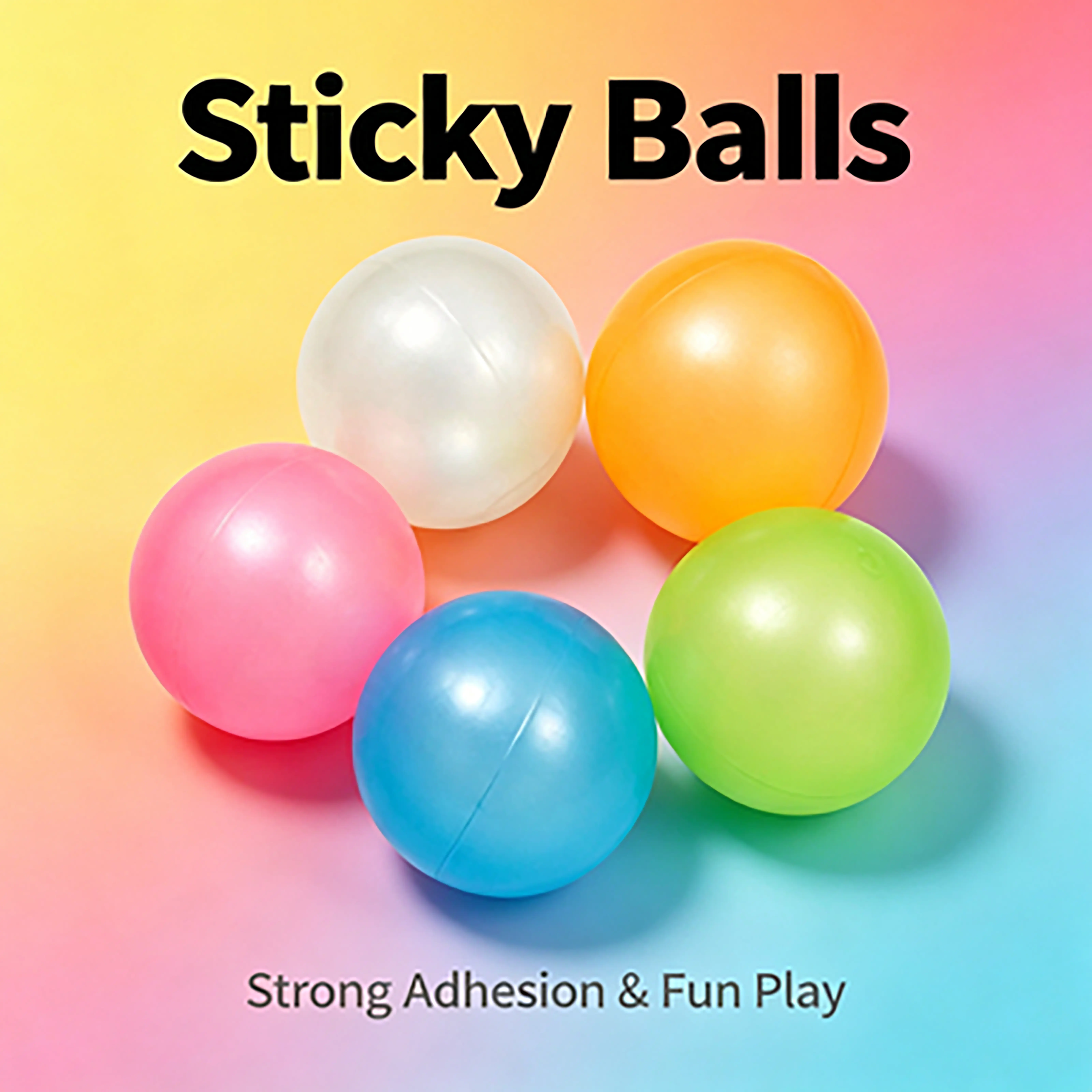 10 PC Night Light Ceiling Stuck Target Ball, Stress Relief Toy, Throw and Release Fun, Trendy Wall Mounted Game, Perfect fo Relaxation, Stress Ball Without Net (Random color)