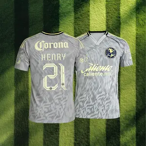 21# Henry Martin 25 26 Mexico LIGA MX Club America 3rd Away Short Sleeve Soccer Jersey Fans Version Breathable