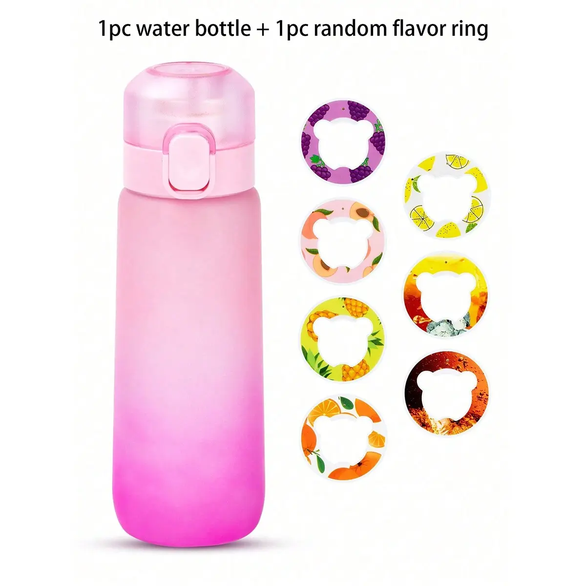 Creative Flavor Water Bottle, Aesthetic Water Bottle for Outdoor Sports, Includes Random Bear-Shaped Capsule, Perfect Gift for Fitness Enthusiasts