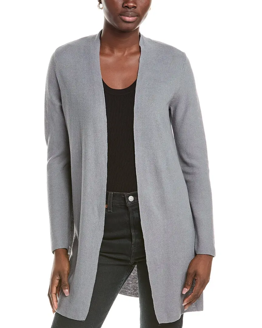 EILEEN FISHER Petite Linen-Blend Long Cardigan