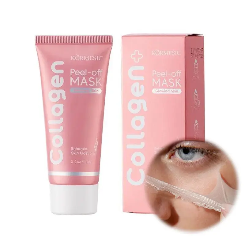 Collagen & Niacinamide Peel-Off Face Mask for Daily or Night Care, Firming & Hydrating Facial Mask，Enhances Elasticity