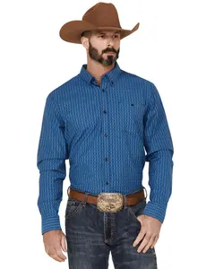 Rank 45 Men's 45&Reg; Bulldogger Dobby Geo Button-Down Western Shirt - Rmsp22w11