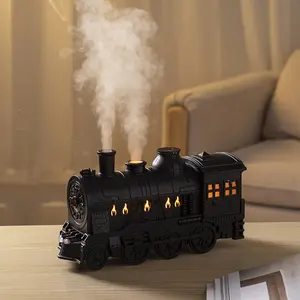 Retro Train Shape Aromatherapy Diffuser Humidifier 300ml, Humidifier with Dynamic Lighting & Spray Modes, Quiet Mode, Auto Shut-Off, Exquisite Design for Home Office Decor, Thoughtful Gift Option