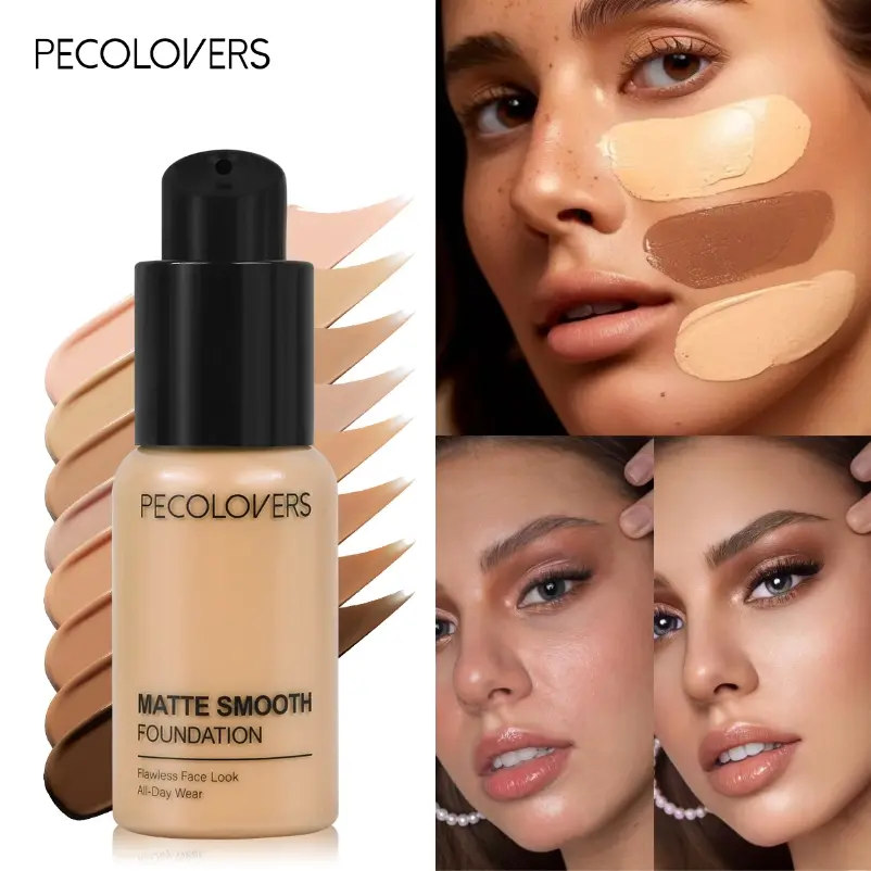 1PC Pro Flawless Second Skin Matte Liquid Foundation Beauty Cosmetics Products - Full Coverage, Waterproof, Long-Lasting Concealer- Suitable for All Skin Types and Tones