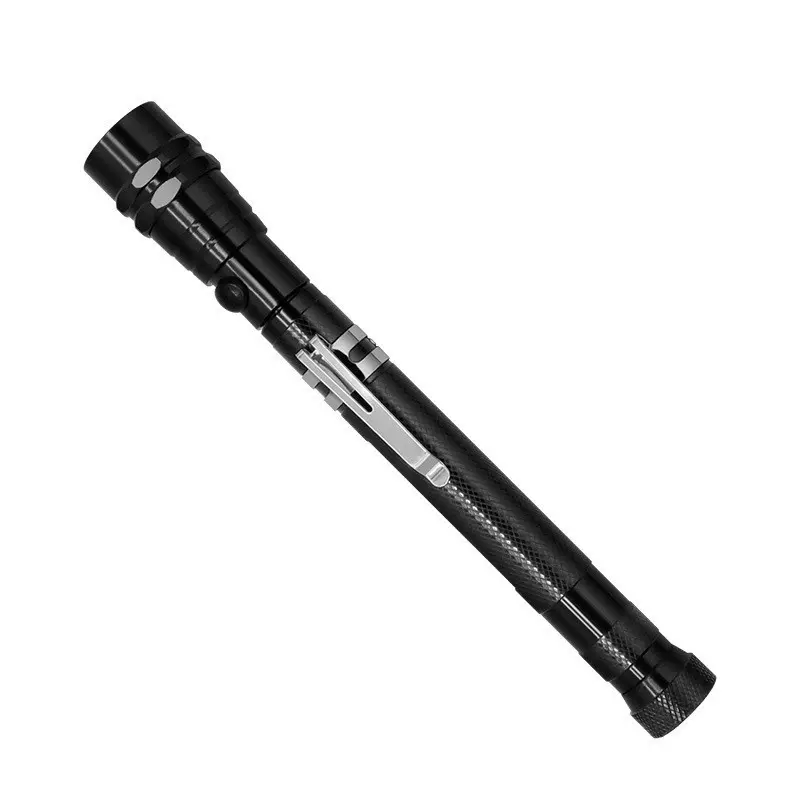 Telescopic Magnetic Pick-up Tool with LED Light - Bendable Extendable Magnet Retrieval Wand for Auto Repair (Automotive & Motorcycle Car Repair/Inspection Tool)