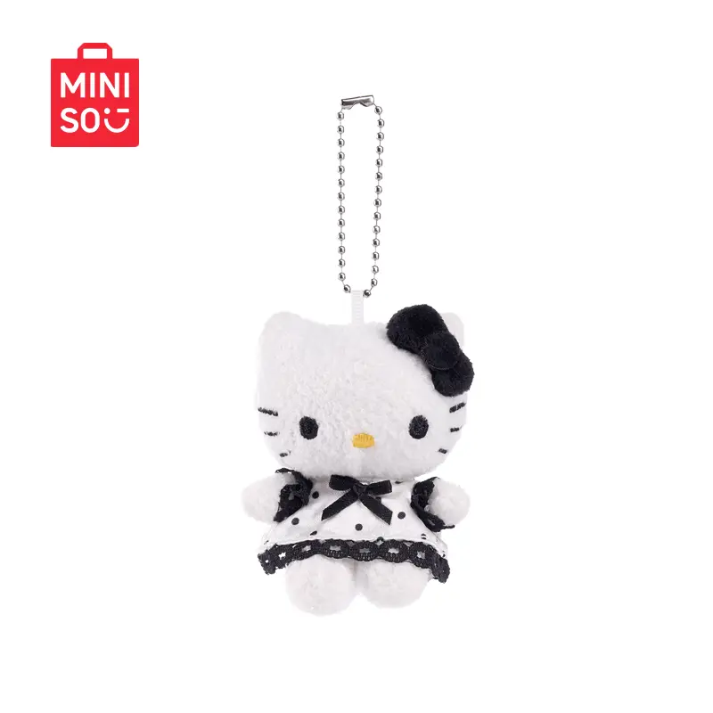 MINISO Hello Kitty Polka Dot Series Sitting Magnetic Plush Pendants. Made of soft fluffy material with lovely polka dot design, built-in magnet for fun usage. Cute bag accessories, nice collectibles and thoughtful gifts