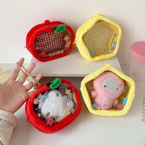 Transparent Travel Bag for Girls, Cartoon Apple Star Design, Student Showoff Baby Carrier Backpack, Cute Hanging Decoration, Clear Backpack, Perfect Clear Backpack