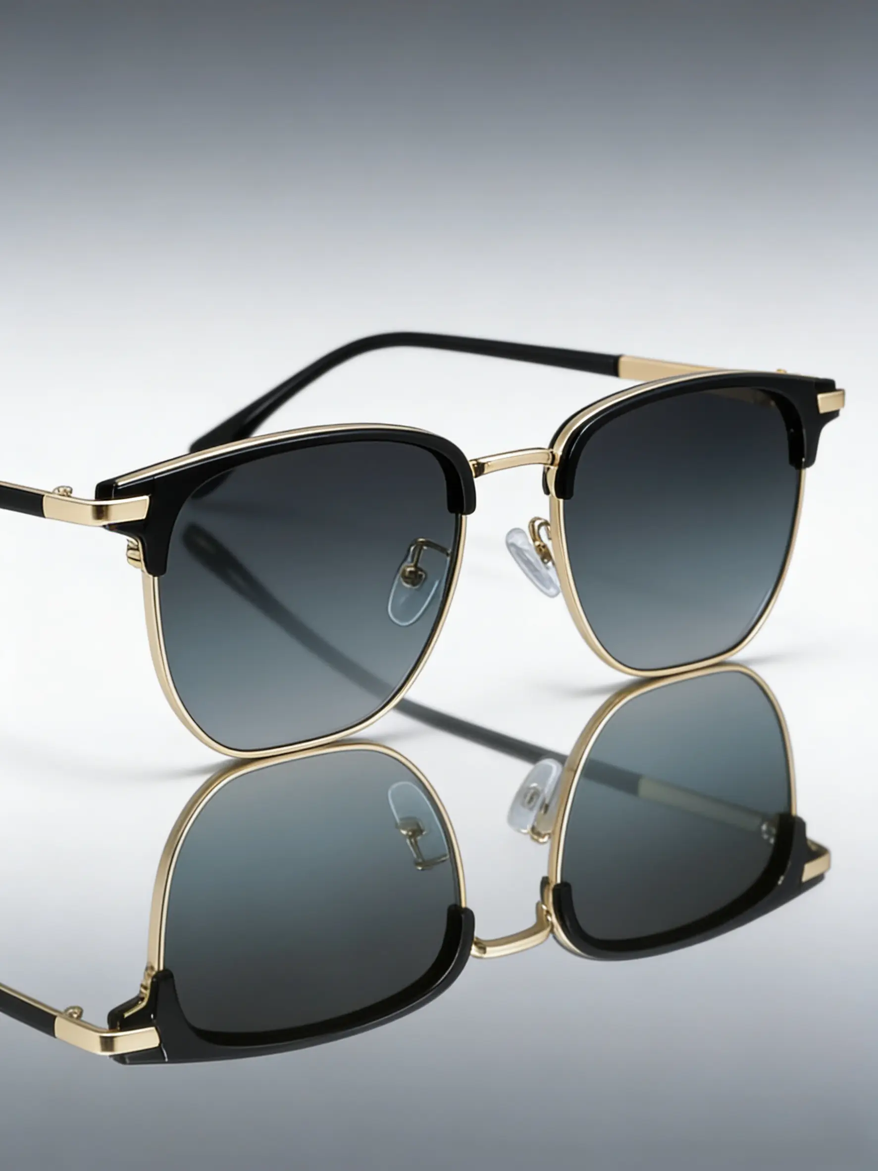 Men's Retro Browline Rectangle Casual Sunglasses - Anti-UV Sports Eyewear, Men's Accessories, Guys Gifts, Cool Gifts for Guys