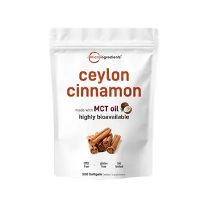 Micro Ingredients Ceylon Cinnamon 7,200mg Equivalent, 300 Softgels with MCT Oil Micro Ingredients Ceylon Cinnamon 7,200mg Equivalent, 300 Softgels with MCT Oil