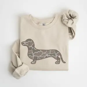 Dachshund Duck Camo Sweatshirt, Duck Camo Wiener Dog, Duck Camo Doxie Crewneck, Doxie Lover Sweatshirt, Dachshund Mom Dad Sweatshirt