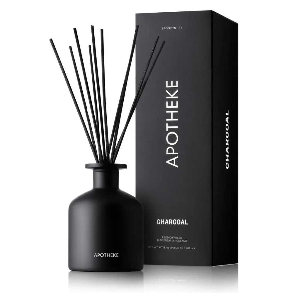 Charcoal Reed Diffuser - Elegant Design for Home Decor with Versatile Performance - Luxury Woody Fragrance