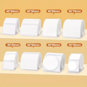 2 Inch Thermal Label Paper, Roll, 50x50mm/40x40mm/50x30mm/40x30mm/50x70mm, Compatible with M100/m110/m200/m220 Printers, Clear Printing, No Jamming