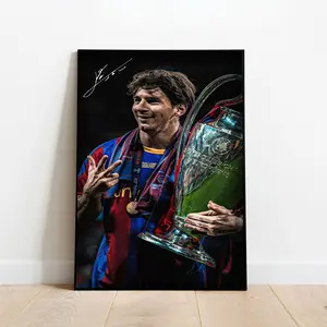 Messi Poster, Soccer Wall Decor, Product without frame