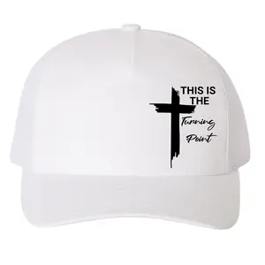 Christian Trucker Hat | This Is The Turning Point Cross Hat | Faith Mesh Snapback Cap | FREE keychain with purchase