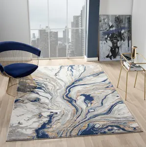 Sam's Rugs Ultra Soft Area Rug - Modern Abstract Design for Indoor Living Room & Bedroom - Stain Resistant, Easy to Clean