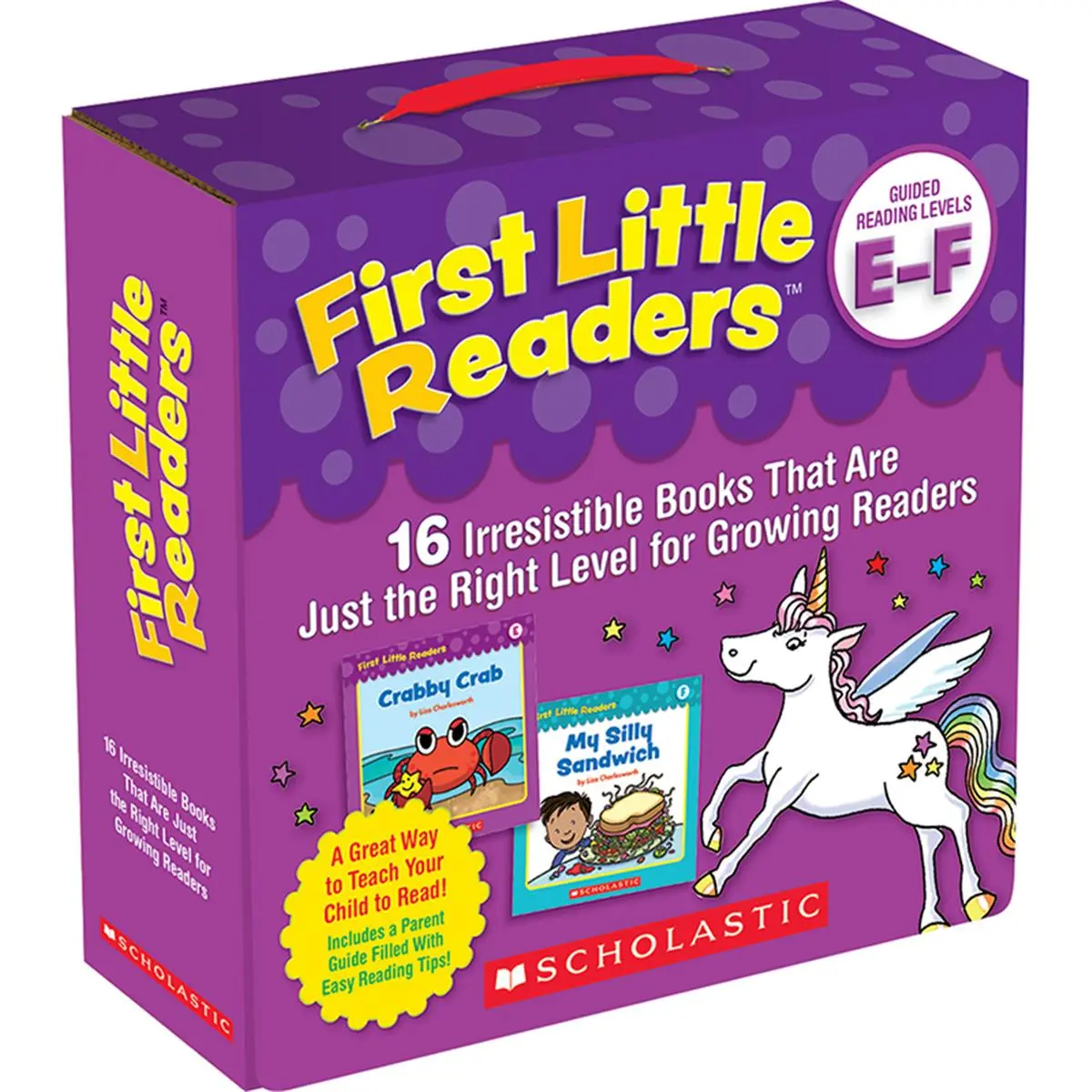 Scholastic First Little Guided Readers Parent Pack - Guided Reading Levels E & F, 16-Page Storybooks with Decodable Words for Parents & Growing Readers, English Small Animal Toy