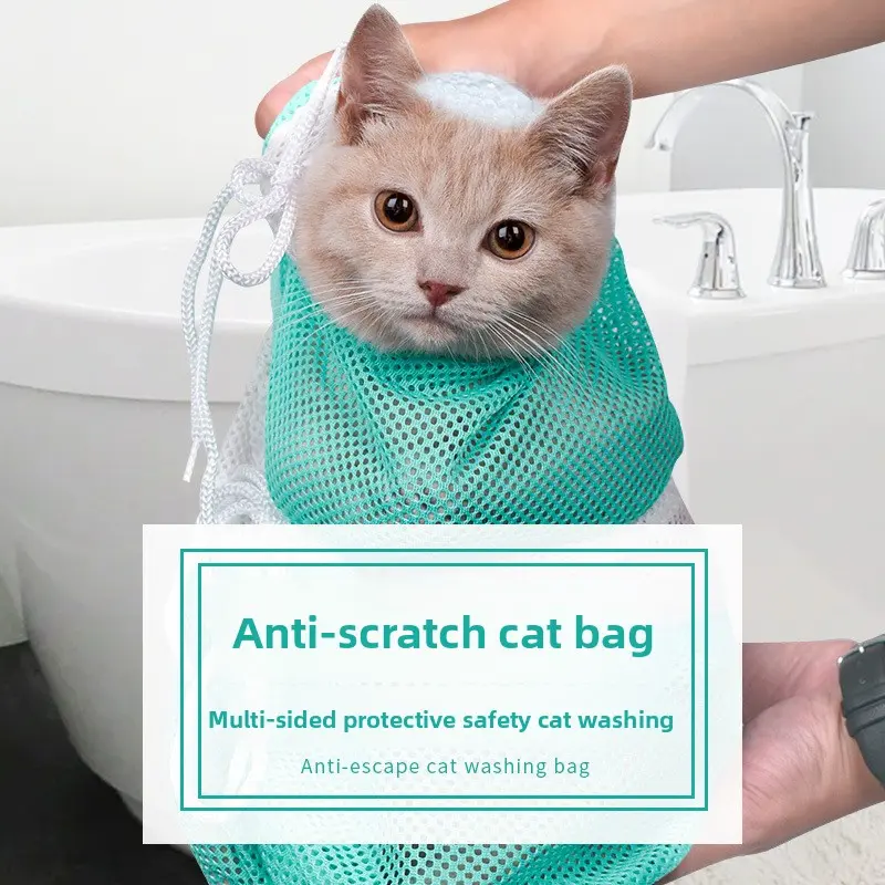 Multifunctional Cat Washing Bag Cat Bathing Tool Nail Clipper Anti-Scratch Bite Fixing Pet Shop Cat Special bath  bag