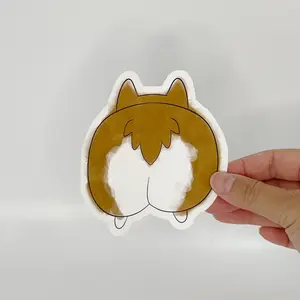 Tan Corgi Butt Sticker