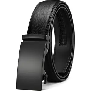 Mens Belt - Mens Ratchet Belt Leather 1 3/8" for Dress Pant - Micro Adjustable Belt Fit Everywhere