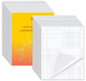 Clear Self-Adhesive 50 Laminating Sheets, 9" x 12" No Machine Needed