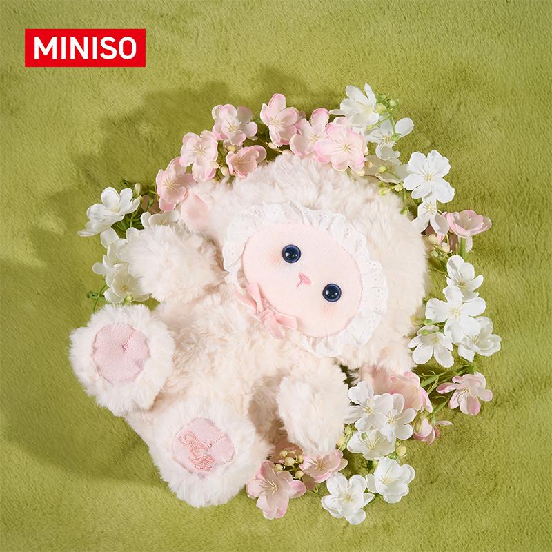 MINISO Best Buddy Series Cute Sheep Plush Doll - Huggable Stuffed Animal, Kids Favorites, Soft Fluffy Plush Animal Toy, Ideal for Bedroom Use, Warm Daily Companion, Soft Stuffed Toys, Back To School, Fluffy Stuffed Toys