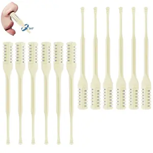 12-Piece Manual Nose Hair Trimmer Set, 360° Rotating & Double-sided, Portable Beauty Tool for Men & Women, Ideal for Daily Care, Travel, Office Use