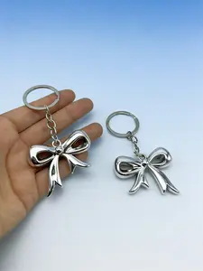 2pcs 3D Bow Keychains, Elegant Sweet Cool Style, Compatible with Bags, Car Keys, Shoe Accessories, Perfect Gift Idea