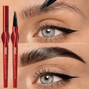 Waterproof Liquid Eyebrow Pen, Smooth Application, Long-Lasting, Micro-Fork Tip Applicator, Natural Wild Brow Shape, 3 Colors Available