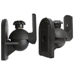 Pure Resonance Audio MC5B Speaker Wall Mount Bracket for Satellite Speakers - Sold in Pairs - Holds Up to 8 lbs - 3 in. Deep - Includes Bolts & Screws