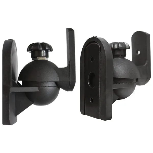 Pure Resonance Audio MC5B Speaker Wall Mount Bracket for Satellite Speakers - Sold in Pairs - Holds Up to 8 lbs - 3 in. Deep - Includes Bolts & Screws