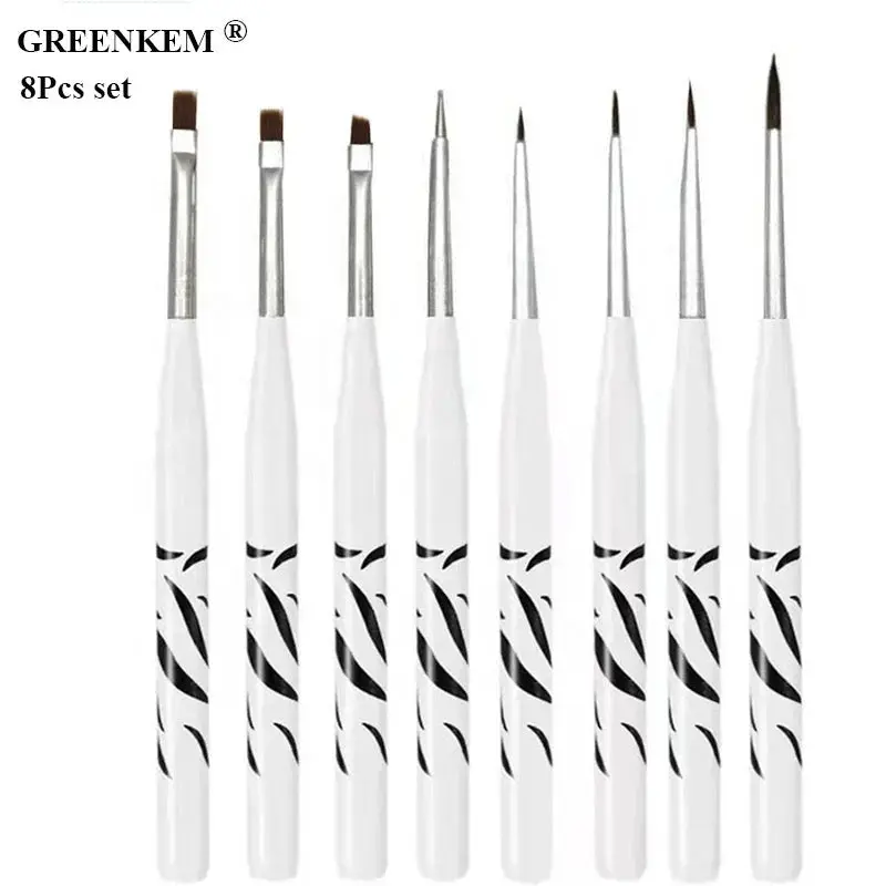 Professional 8-Piece Makeup Brush Set with Travel Case, Zebra Print Brushes for Face & Eye Makeup Application, Makeup Enthusiasts