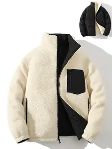 Double-Sided Wear Thickened Sheepskin Coat, Warmth and Cold Protection, Trendy Cotton Jacket