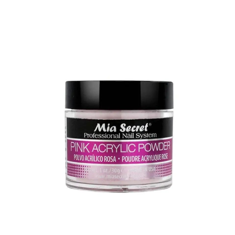 Mia Secret Pink Acrylic Powder - Acrylic Powder Dip, Nail Extension Solution, Jar-Packaged Nail Art Care Supplies, Nail Extension Powder