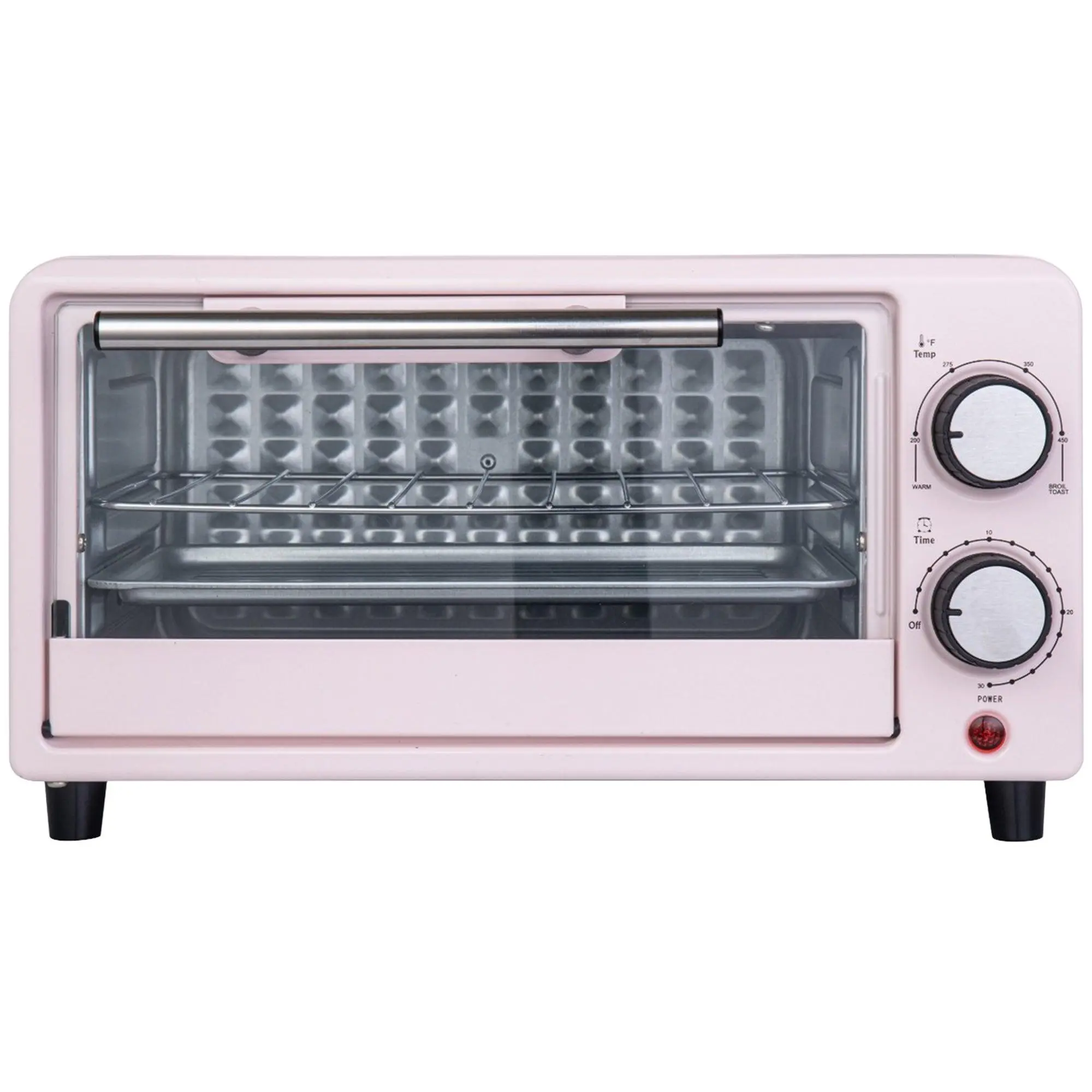 Kitchen Elite Compact Countertop Toaster Oven with Stainless Steel Tray, Pink