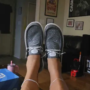 HEYDUDE Wendy Metallic Sparkle - Womens Comfortable Slip on Shoes