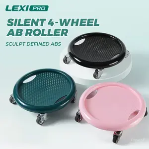 Ab Roller Wheel - 4 Anti-Slip PU Wheels Core Coaster, Adjustable Ab Crunch Trainer, Abdominal Exercise Board, Home Workout Gear & Exercise Equipment for Core Training