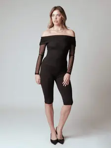 Mesh Fold Over Long Sleeve