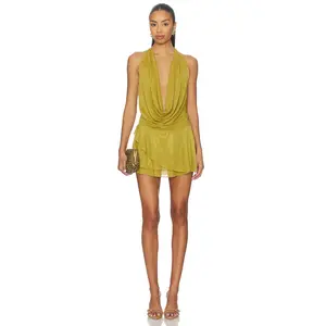 superdown Katsia Mini Dress in Chartreuse