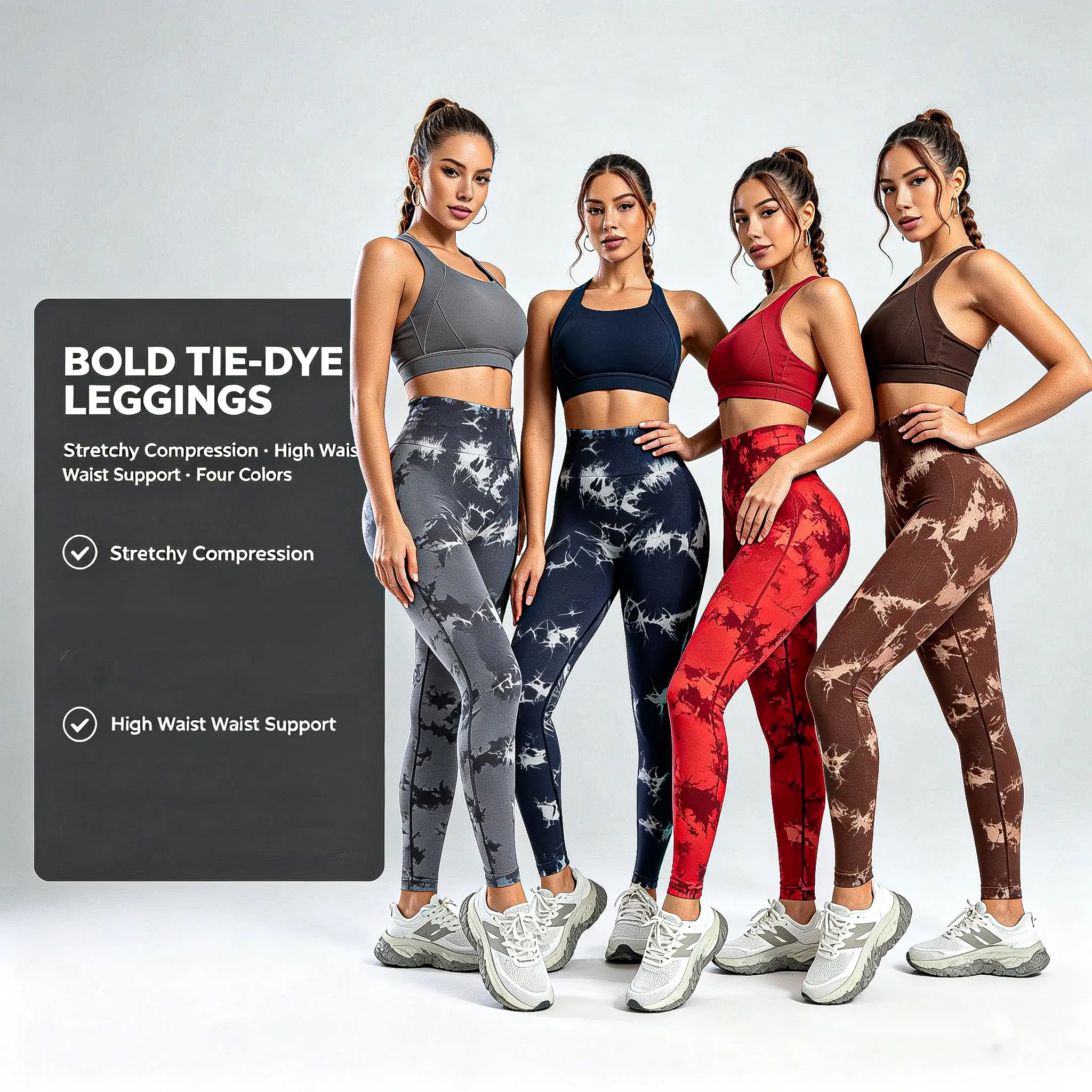Women's sports leggings, tie-dye high-waist yoga pants, seamless hip-lifting compression leggings,ultra sculpt leggings，casual comfy sporty