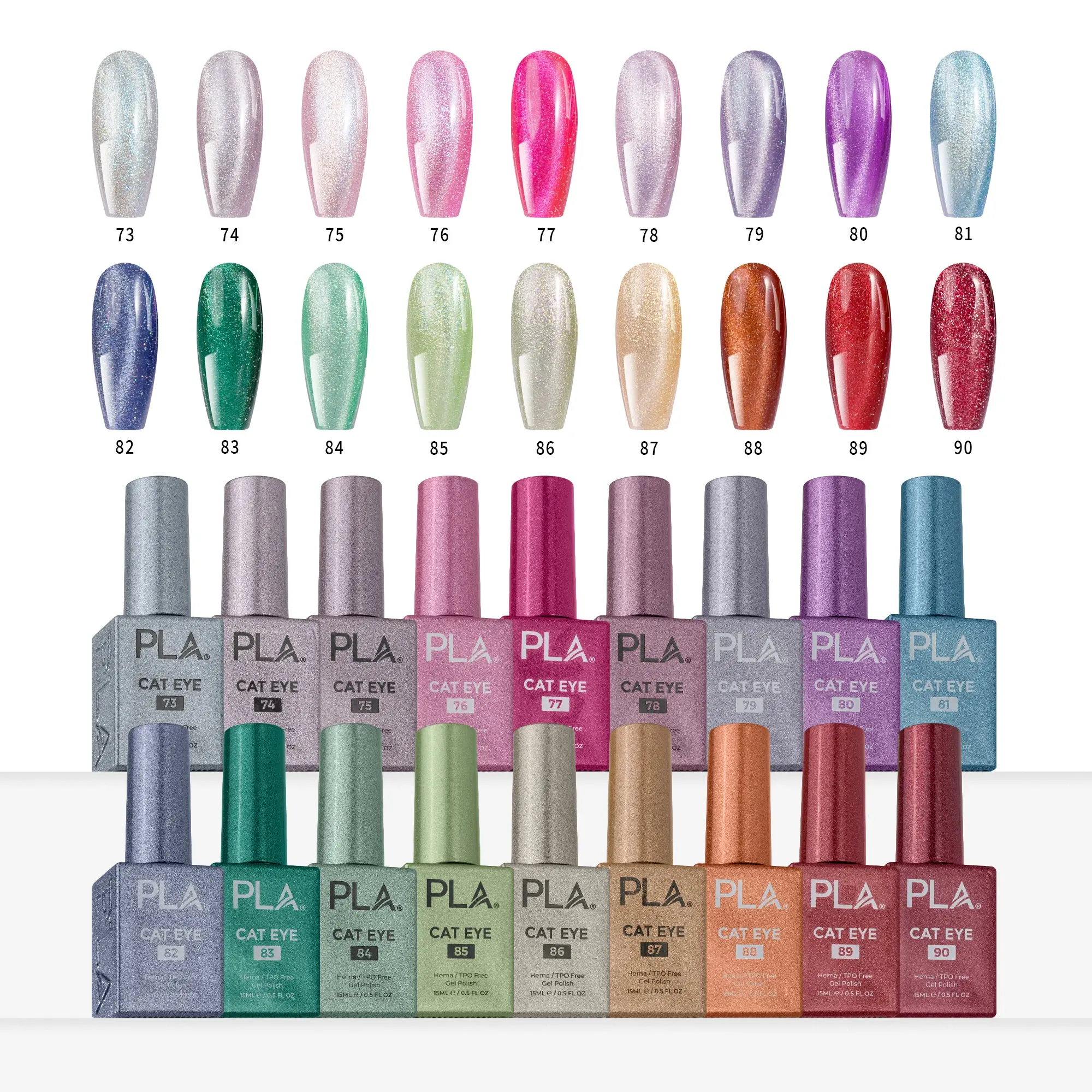 PLA & MD Cat Eye Gel Polish Collections | 18 or 24 Shades