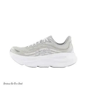 Unisex Light Gray & White Running Shoes, Breathable Mesh Upper, Max Cushioned Foam Sole, Lightweight Athletic Sneakers for Sports Collectors