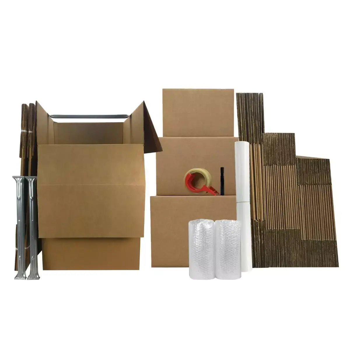 UBMOVE 4-Room Wardrobe Moving Kit - 45-Piece Set with 18 Medium Moving Boxes, 16 x 10 x 10" Containers, Bubble Wrap, Tape, 1 Marker & Home Organizer Storage Supplies