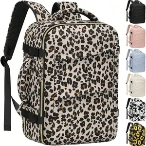 Large Travel Backpack For Women Personal Item For Airlines17 Inch Laptop Backpack College Business Work Weekender Hiking Womens Travel Backpack Leopard