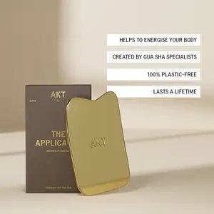 The Applicator by AKT London - Gua Sha Inspired Deodorant Balm Applicator - Titanium-Plated Stainless Steel - Anti-Microbial - Plastic Free