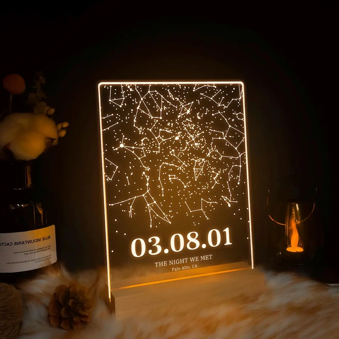 Custom Star Map By Date, Anniversary gift, Night Sky By Date, Boyfriend Gift, Gift for Couple Custom Gifts for Him Boyfriend, Anniversary Gift, Gift for him
