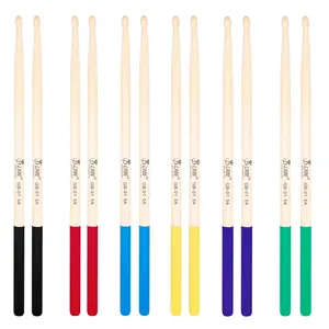 Slade 5a/7a Maple Drumsticks, Non-Slip Grip, Durable Wood Material, Ideal for All Skill Levels, Professional Drumming Experience