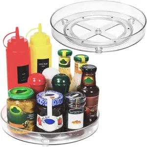 Turntable for Cabinet, Refrigerator Organizer for Pantry Organizers and Storage, Non-Skid Fridge Organizer